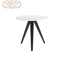 Table de salle à manger ronde en métal avec plateau en métal